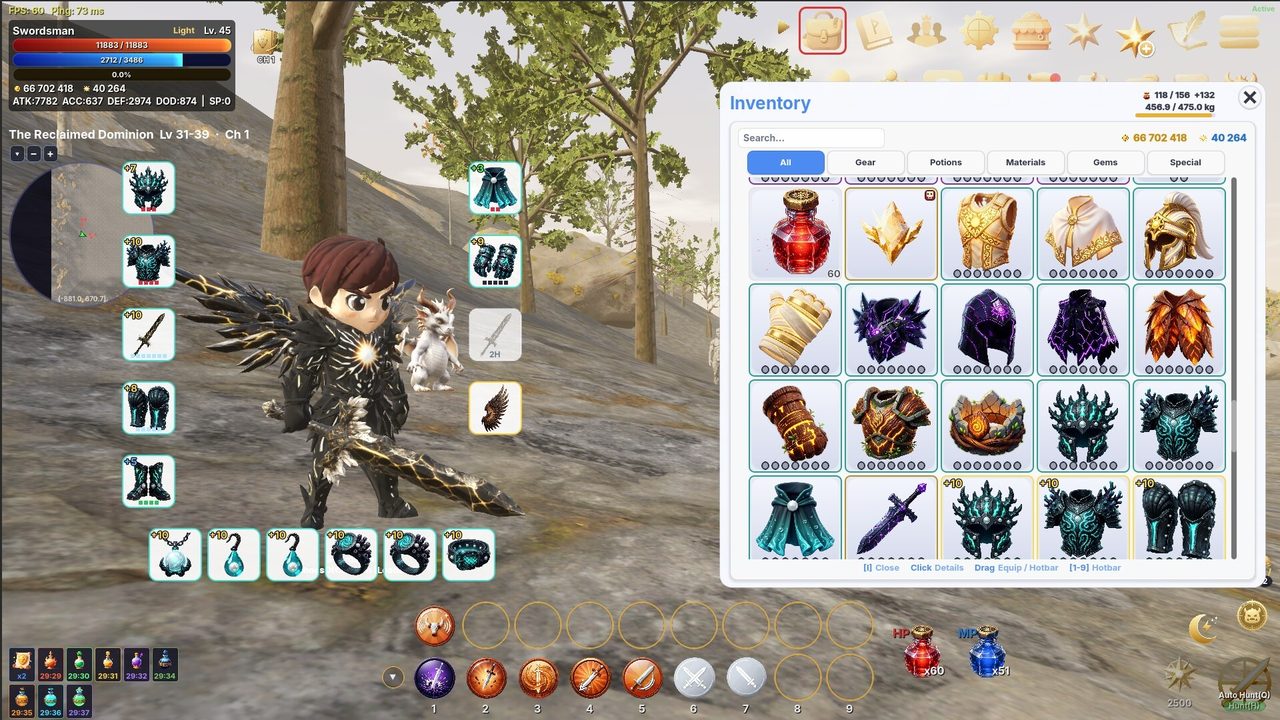 Gear and inventory